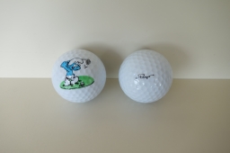 Balle de golf - Schtroumpf qui fait un swing