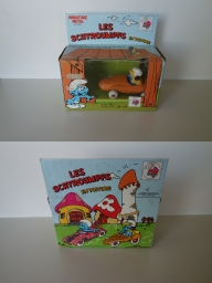 Voiture en forme d'épis de maïs - Schtroumpfette