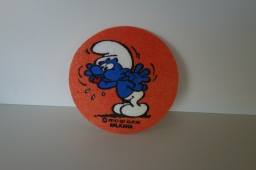 Sous-verre Schtroumpf qui tire la langue