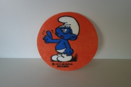 Sous-verre Schtroumpf à Lunettes