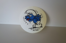 Sous-verre Schtroumpf qui tire la langue