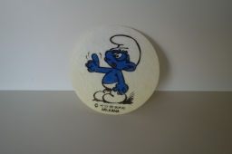 Sous-verre Schtroumpf à Lunettes