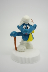 Schtroumpf blessé avec béquille