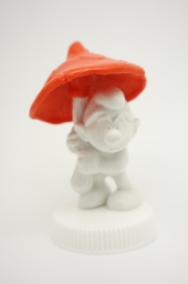 Schtroumpf avec parapluie champignon