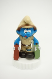 Schtroumpf explorateur avec valises