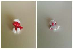 Bouton Schtroumpf rose