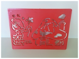 Pochoir à dessin rouge