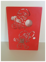 Pochoir à dessin rouge