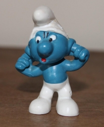 Schtroumpf se bouchant les oreilles