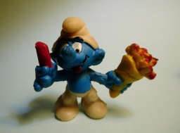 Schtroumpf avec frites