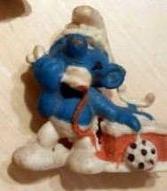 Schtroumpf au téléphone (petit support)