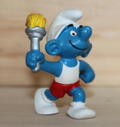 Schtroumpf olympique porteur de torche (grand)