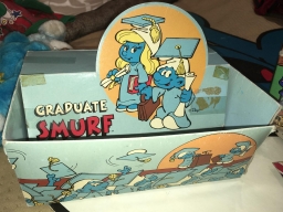 Présentoir Schtroumpfs diplômés