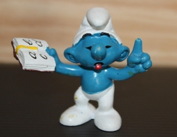 Schtroumpf maitre d'école avec livre