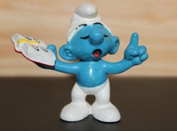 Schtroumpf maitre d'école avec livre