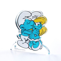 Schtroumpf et Schtroumpfette en Acrylique - Bisou