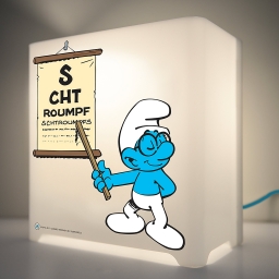 Lampe Schtroumpf à Lunettes en Acrylique