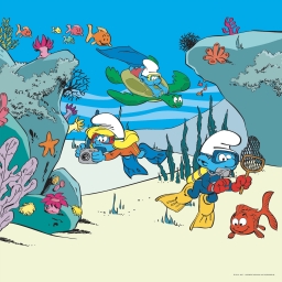 Les Schtroumpfs font de la plongée