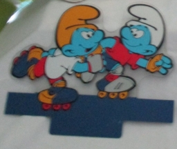 Schtroumpf en rollers