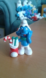 Schtroumpf avec botte de Noël