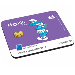 Tapis de souris - Colonne de Schtroumpf (violet)