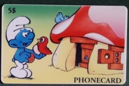 Schtroumpf avec oiseau