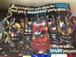 Présentoir Schtroumpf pour verres