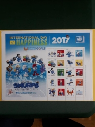 Planche de timbres - Les Schtroumpfs et le Village perdu