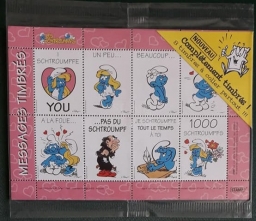 Planche de timbres (8) - Rose