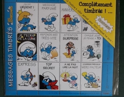 Planche de timbres (12) - Bleu