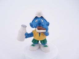 Schtroumpf avec sandwich