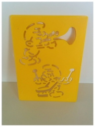 Pochoir à dessin jaune