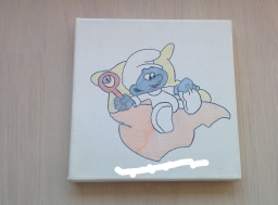 Cadre Bébé Schtroumpf