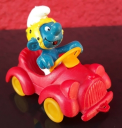Schtroumpf en voiture