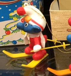 Décoration de Noël - Schtroumpf skieur