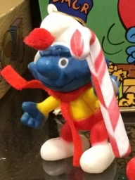 Décoration de Noël - Schtroumpf avec sucre d\'orge