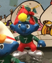 Décoration de Noël - Schtroumpf avec patins à glace