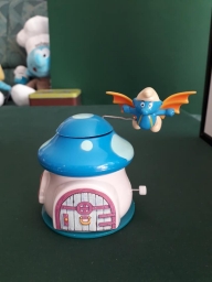 Maison verte avec Schtroumpf