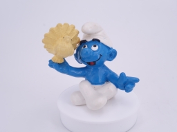 Schtroumpf yoga avec colombe