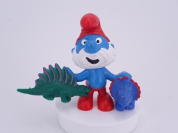 Grand Schtroumpf avec dinosaures