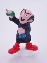 Gargamel mit Labor- / Glasgefäßen