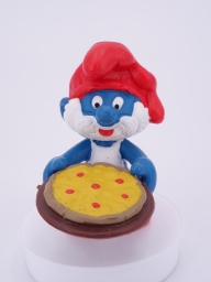Grand Schtroumpf avec pizza