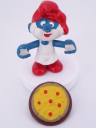 Grand Schtroumpf avec pizza