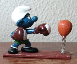Schtroumpf boxeur