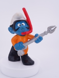 Schtroumpf en tenue de plongée / plongeur