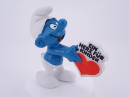 Schtroumpf avec panneau cœur