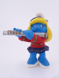 Schtroumpfette à la flûte