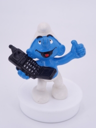Schtroumpf avec téléphone portable