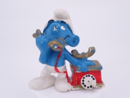 Schtroumpf au téléphone (gros support)