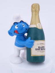 Schtroumpf bouteille de champagne